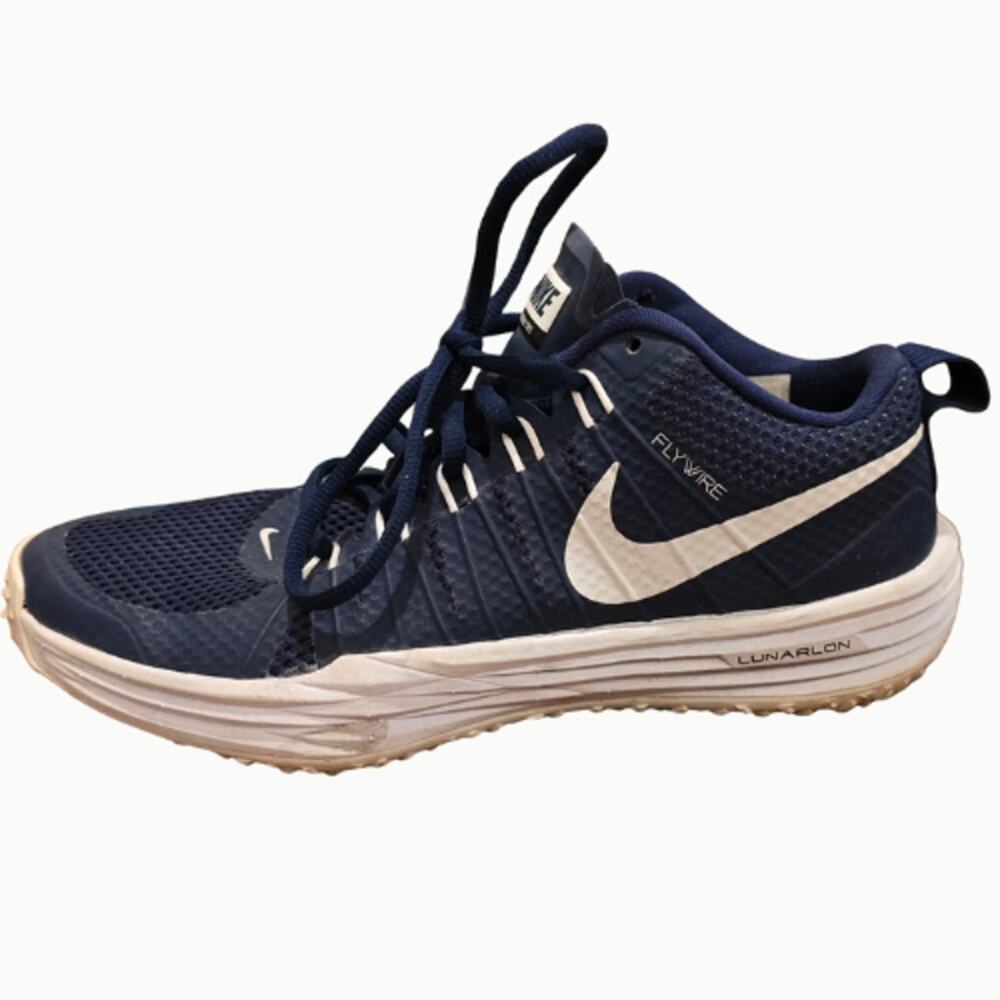 Nike Flywire Lunarlon Running Shoes Navy & White – EUC Size 6.5